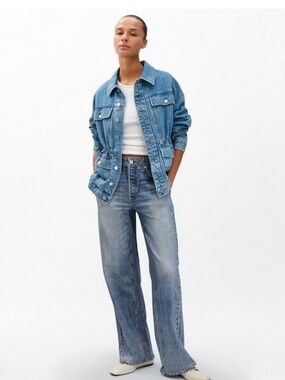Rag & Bone Miramar Classic Wide-Leg Blue Denim Sweatpants - 27